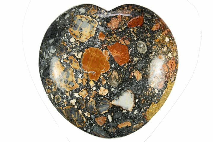 Polished Maligano Jasper Heart - Excellent Polishing #311937